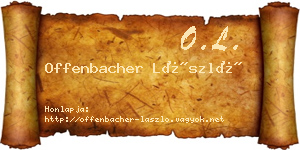 Offenbacher László névjegykártya