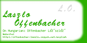 laszlo offenbacher business card